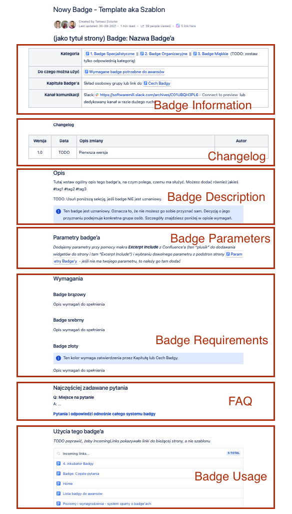 Badge template